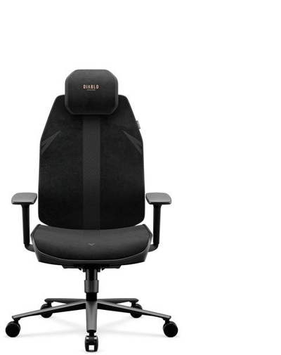 Karrige zyre Diablo Chairs V-Flash, ergonomike, mbështetëse lumbare, e zezë