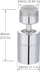 Aerator rubineti INOX, rrotullues 80°, lidhje 24mm, krom