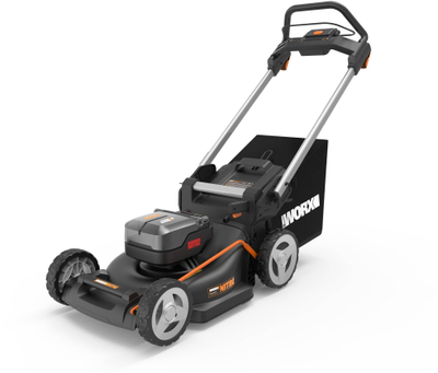 Kositëse bari me bateri Worx WG748E, 46 cm, 2x4Ah 40V, portokalli