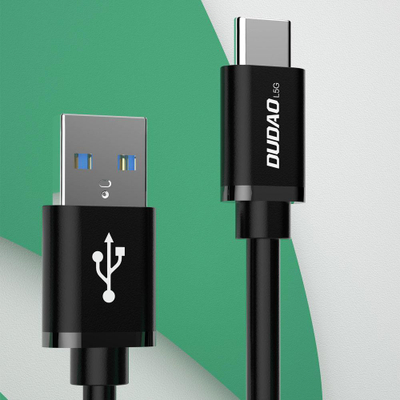 Kabllo Dudao USB-A - USB-C, 1m, e zezë