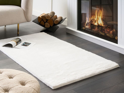 Tapet MIRPUR Faux Fur Rug, 80 x 150 cm, shaggy, i bardhë