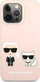 Mbrojtëse telefoni Karl Lagerfeld KLHMP13XSSKCI, për iPhone 13 Pro Max, silikon, MagSafe, rozë e çelët