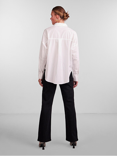 Këmishë Pieces PCTANNE Loose Fit, e bardhё