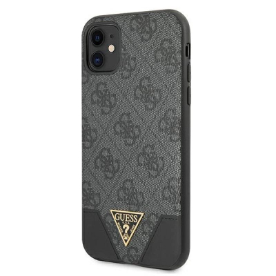 Futrollë Guess Triangle Collection GUHCN61PU4GHBK, për iPhone 11, gri