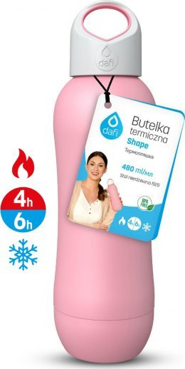 Termos Dafi Shape, 480ml, çelik inoks, ngjyrë rozë