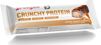 Baton proteine Sponser Crunchy Protein Bar, Peanut Caramel, 31% proteina, pak sheqer