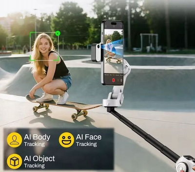 Stabilizues dore AOCHUAN Smart P2, 3 akse, magnetik, për smartphone, i zi