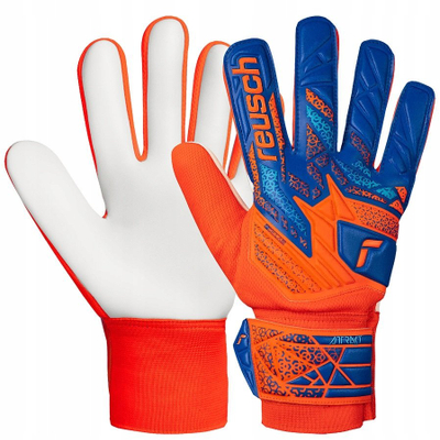 Doreza portieri Reusch Attrakt Starter Solid M, Negative Cut, latex Solid, portokalli blu