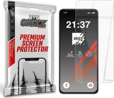 Xham mbrojtës hibrid Grizz për Realme Note 60x, 9H, shumë i kthjellët