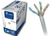 Мрежен кабел Alantec KIU5PVC305, U UTP Cat 5e, 305m, PVC, портокалов