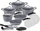 Set tenxheresh Berlinger Haus BH-6196, 18 pjesë, veshje graniti, gri