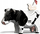 Puzzle 3D Eugy Holstein Cow, lodër kartoni, bardh e zi