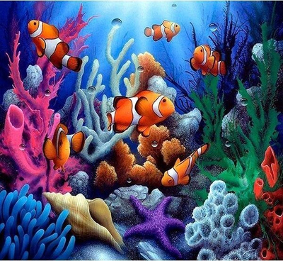 Set mozaiku me diamantë Norimpex Reef, 5D, 40x30cm, shumëngjyrësh