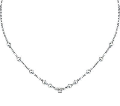 Qafore për femra Trussardi T-Logo TJAXC04, 42 cm, e argjendtë