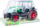 Lodër traktor bujqësor Green, mekanizëm me shtytje, 35 cm, i gjelbër