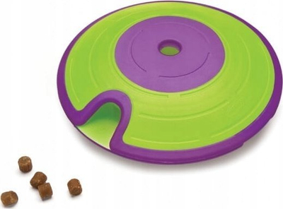Lodër ushqimi për qen Outward Hound Green Spin N Eat, 2 kupa, jeshile