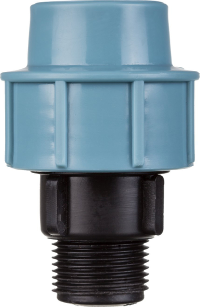 Nyple bashkimi për tuba PE Invena, 1/2", 20 mm, blu e zezë