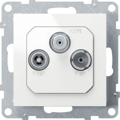 TV R SAT приклучок Legrand Suno 721167, краен приклучок 1.5dB, бел