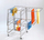 Tharëse rrobash mobile Maximex MOBILE, palosëse, çelik inox, argjend