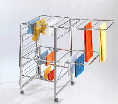 Tharëse rrobash mobile Maximex MOBILE, palosëse, çelik inox, argjend