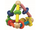 Lodër druri zhurmuese KREA Multi Rattle, për bebe, shumëngjyrëshe