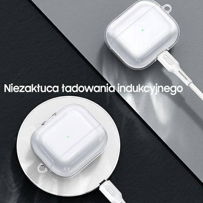 Etui mbrojtës USAMS për Apple AirPods 3, TPU, gjysmë transparent