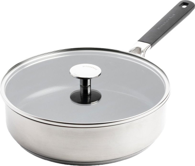 Tigan i thellë KitchenAid Classic, 26 cm, çelik inox, argjend