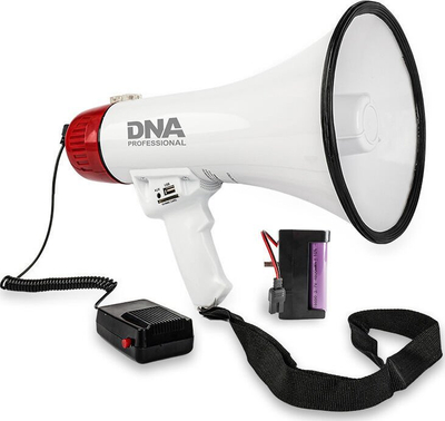 Megafon DNA MEGA1, 30W, Bluetooth USB microSD AUX, i bardhë