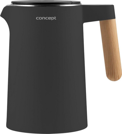 Çajnik elektrik Concept RK3302 Salt &amp; Pepper, 1.5L, 2200W, antracit