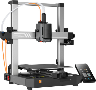Printer 3D Anycubic Kobra 3 V2, nivelim automatik LeviQ 3.0, ekran me prekje, gri me të zezë
