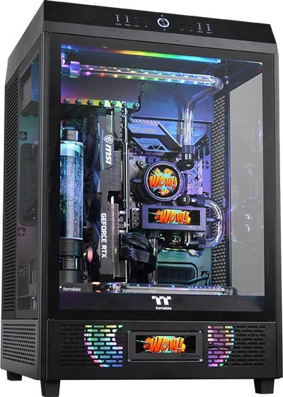 Panel LCD për kasë Thermaltake Tower 500, 3.9", i zi