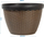 Vazo lulesh Saska Garden Plastic Rattan, diametër 30.5 cm, plastikë, kafe