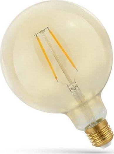 Llambë LED Spectrum GLOB G125, 5W, E27, dritë e ngrohtë, qelq i artë
