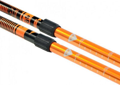 Shkopinj Nordic Walking Pacer Bjorn, alumini, 110-135 cm, portokalli