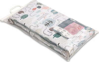 Mbrojtës krevati për bebe Muslin Hedgehogs, 120x60 cm, pambuk, smerald