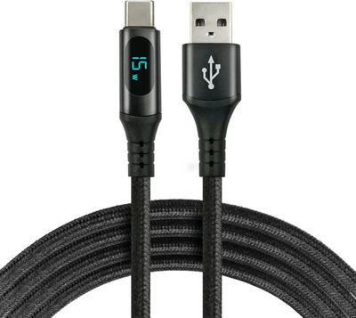 Kabllo USB në USB-C Wiwu EverActive CBB 1CBL, 1m, 3A, e zezë