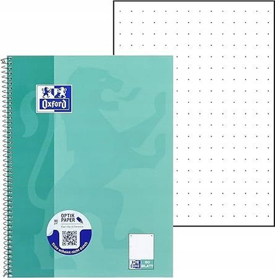 Fletore Oxford School Notepad A4+, 80 fletë, faqe me pika, Scribzee