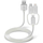 Kabllo kariku Sbs 3 në 1, 1.20 m, Usb në Micro Usb Lightning Type C, e bardhë