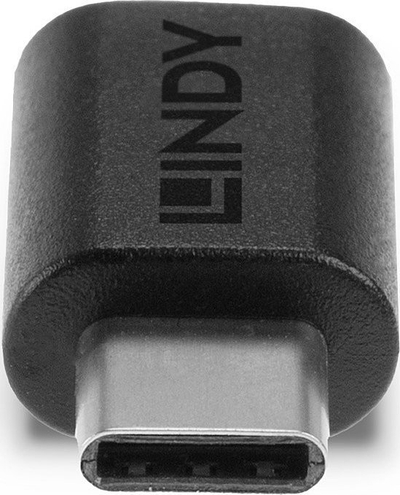Përshtatës USB Lindy USB 3.2 Type C, kompakt, i zi