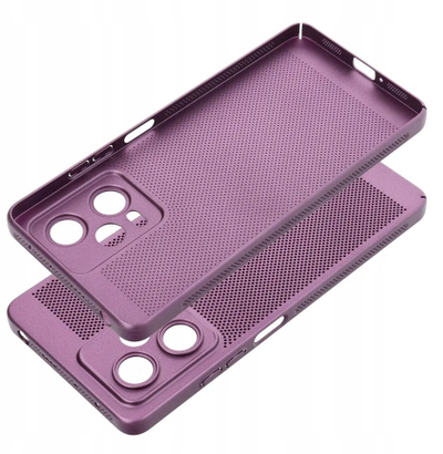 Çakmak telefoni OEM BREEZY për Xiaomi Redmi Note 14 5G, plastikë, me vrima, vjollcë