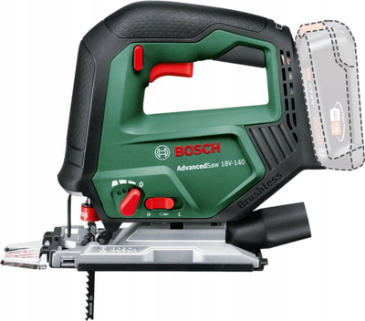 Pendularна безжична пила Bosch AdvancedSaw 18V 140, бесчеткаст мотор, сечење 140 mm во дрво, зелена