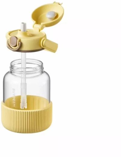 Shishe qelqi BUYDEEM DG710 Pop Up Straw, 1L, Mellow Yellow, e verdhë