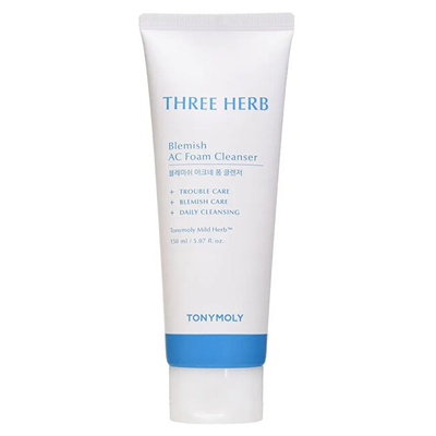 Shkumë pastruese për fytyrë Tony Moly Three Herb Blemish AC, 150 ml