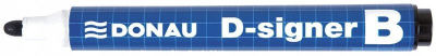 Marker për tabelë të bardhë Donau D-signer, majë e rrumbullakët 2-4mm, i zi