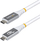 Kabllo StarTech USB4, USB-C në USB-C, 80 Gb/s, 240W, 0.5 m, e bardhë