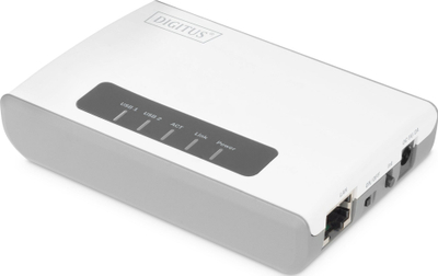 Print server Digitus DN-13024, 2x USB, WiFi, gri