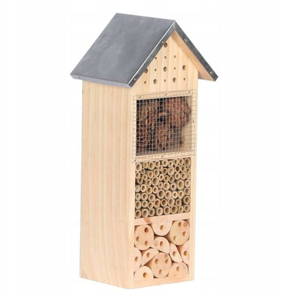 Hotel insektesh Garden&amp;Fun, dru, 18 x 14 x 40.5 cm, natyral