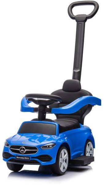 Makinë lodër Mercedes 3n1, ride on me shtytës, për kalamaj, blu
