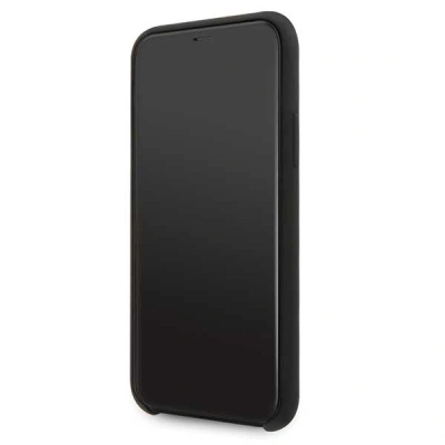 Kapak silikoni Ferrari Scuderia për iPhone 11 Pro Max, i hollë, antirrëshqitës, i zi