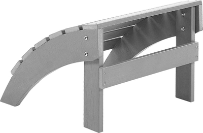 Stol kopshti për këmbë Adirondack, plastik rezistent, gri e çelët
